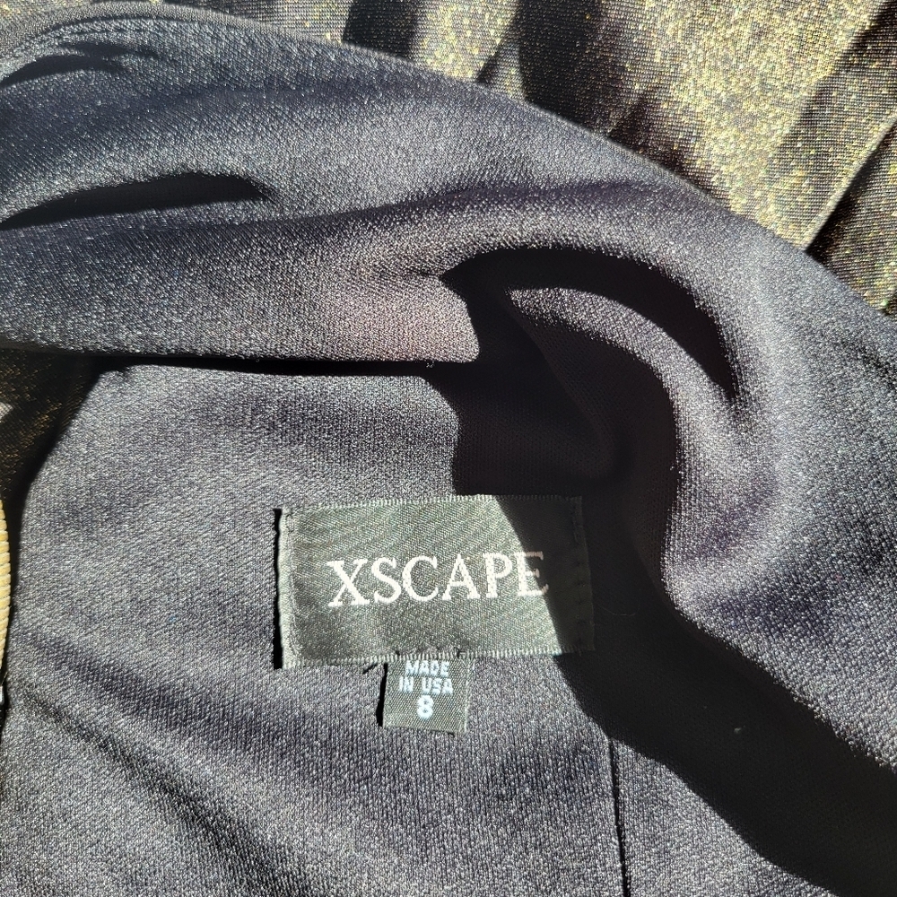 Xscape Shimmer Pleated Maxi Dress. - Picture 8 of 14